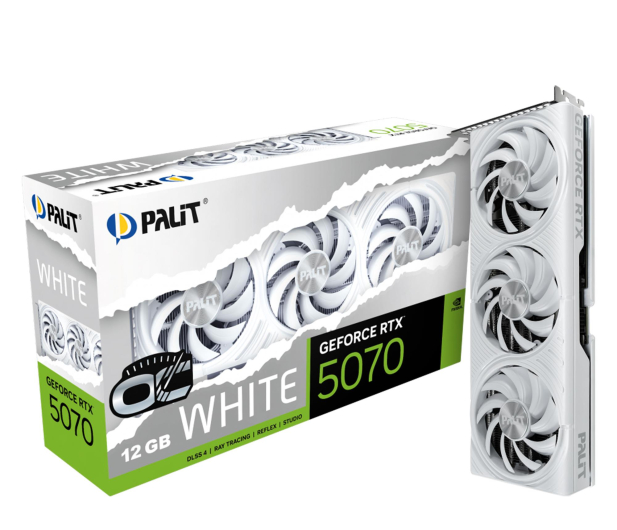 PALIT GeForce RTX5070 White OC 12GB GDDR7 DLSS4 - 1486754 - zdjęcie